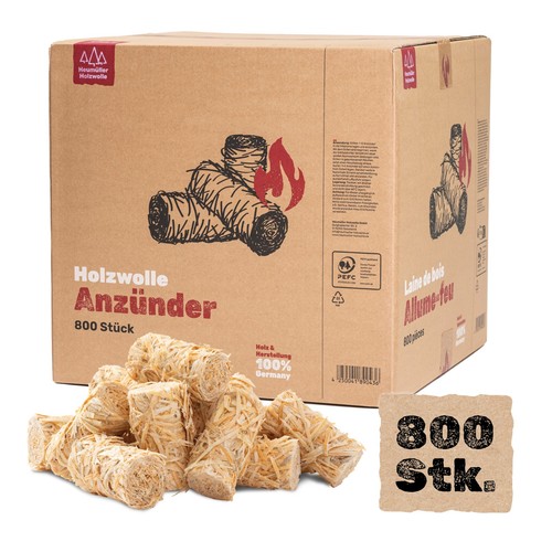 Holzwolle anzünder 800 - anzünder, stück