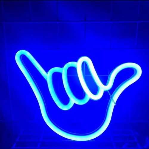 Neon led schild shaka hand - neon,