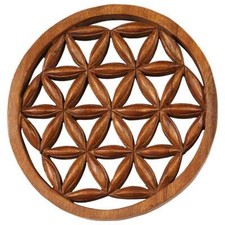 Wandbild Lotus Relief Blüten