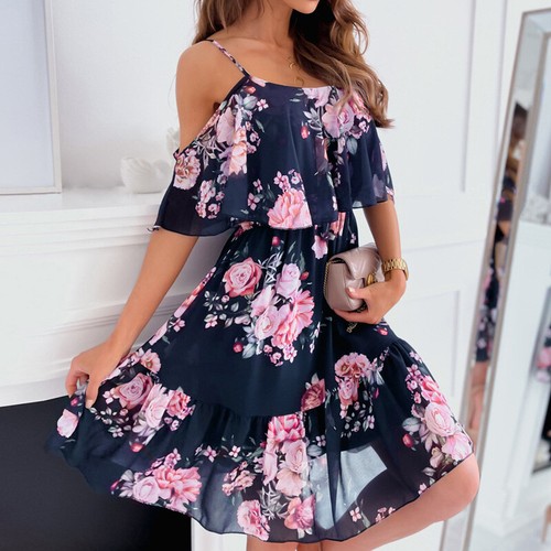 Damen blumen kurzarm - damen,