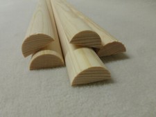 1Stk  90cm Halbrundleiste Kiefer 13x28mm Halbrund Holzleisten