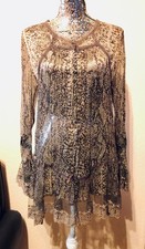 Blusentunika Leoprint, Größe 40/42