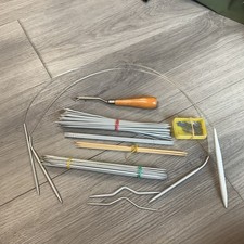 Konvolut Stricknadel Rundstricknadel Knüpfhaken Nadelspiel Stecknadel Zopfnadel 