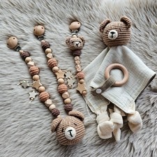 Schnullerkette 3er set teddy - schnullerkette,
