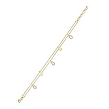 14K Gelbgold Diamant Birne