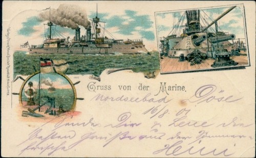 Litho kaiserliche marine - kaiserliche,