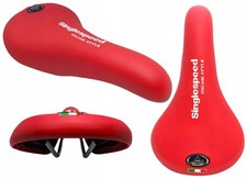 Singlespeed Fahrradsattel rot