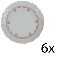 6er Set Kuchenteller Dessertteller K & A Krautheim Rialto Rosa Gold
