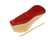 Sitzbezug weinrot-beige mit Haltriemen (Doppelsitzbank) - für AWO-Sport