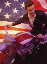 Elvis Figur mit Motorrad Epe