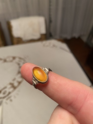 Silber ring bernstein - °,