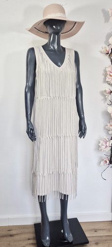 Wadenlanges fransenkleid kleid - wadenlanges,