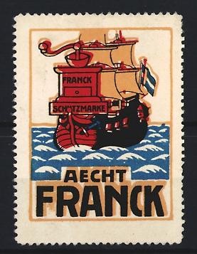 Reklamemarke aecht franck - reklamemarke,