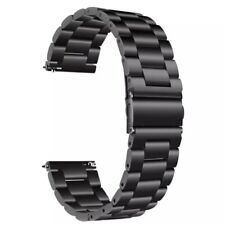 Edelstahl Glieder-Uhrenarmband Schwarz Metall 14 16 18 20 22 24 mm Uhr Armband