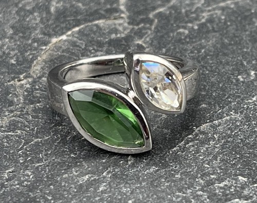 925 silber ring grüner und - silber,