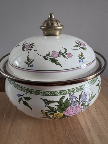 Vintage emaille kochtopf - emaille,