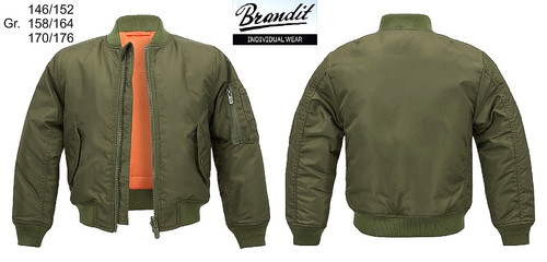 Brandit ma1 bomberjacke oliv - ma1,