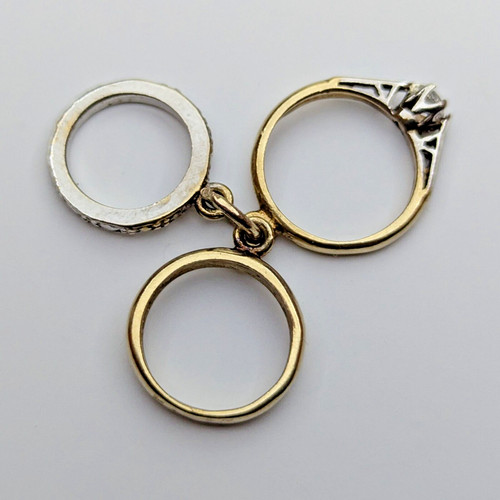 Gelbgold mini ring charms - kt,