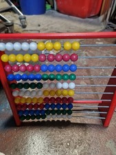 Rechenschieber Holz für Grundschule - Mathe Rechenhilfe Kugeln