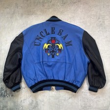 Uncle sam lederjacke blau - sam,