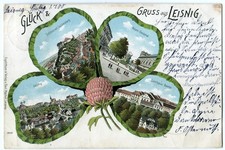 Ak Glück & Gruss aus Leisnig