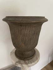 blumentopf groß, Kunststein, taupefarben