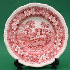 Spode England Pink Tower Turm Suppenteller Teller rot ø 23,5 cm