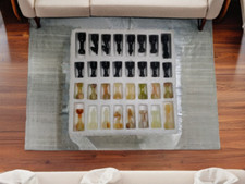 Handgefertigte Schachfiguren aus grünem Onyx & schwarzem Marmor-Ohne Schachbrett