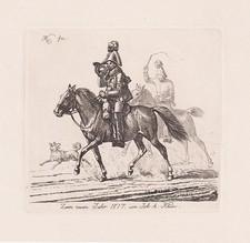 Neujahr 1818 Postbote Post