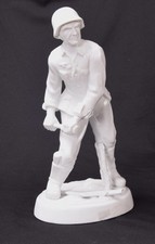 Porzellanfigur Wehrmacht Soldat Militär Sturmtruppen Offizier Porzellan Germany