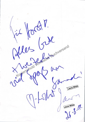 Original autogramm laura - laura, wilde