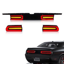 LED Getönt Rückleuchten für 2008-14 Dodge Challenger SE R/T SRT Dynamisc Blinker