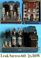LEAK STEREO 60 legendary tube amplifier 2x20-30W Refurb by TUBEGURU NOS TUBES 