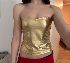 Glänzendes Gold Top Gr. M –