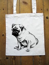 Jutebeutel mops jutetasche - jutebeutel,