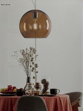 Casablanca Pendelleuchte Hängelampe BALL Glas Kupfer Transparent