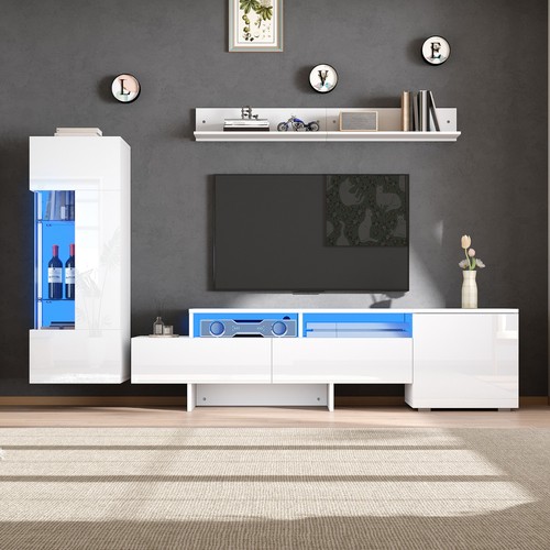 Wohnwand mit led - wohnwand,