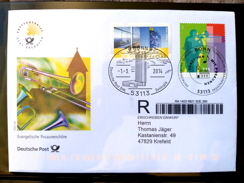 Brd 2014 fdc evangelische - brd,