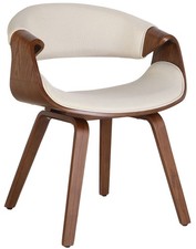 #R131960/2310 Esszimmerstuhl Foley Stoff eiche creme Lehnstuhl Küchenstuhl Stuhl