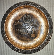 Alter Wandteller aus Kupfer, Nordhausen, IFA Traktor, ZT300, Nobas,...