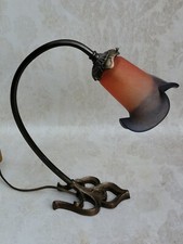 Tischleuchte Messing Vianne Glas im Jugendstil Lampe 36 cm hoch