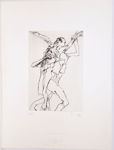 Peter schnürpel radierung - schnürpel, /