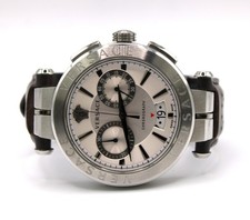 Versace Uhr Herren Armbanduhr Herrenuhr silber braun Leder mit Zertifikat