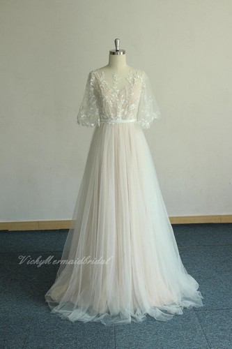 Schlichtes spitze brautkleid - schlichtes,