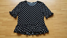 °°°  Damen Bluse romantisch verspielt Kurzarmbluse Gr. 36 schwarz weiss   °°°