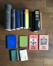 Bibel Religion Christliche Gesangbuch Bücher Konvolut Gebunden Leder Einband