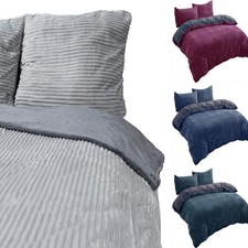 Winter Bettwäsche Cord Optik Teddy Plüsch Nicki Cashmere Touch Coral Fleece Warm