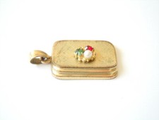 Amerikaner A*D Andreas Daub Vintage Anhänger mit Strass/Kunstperle 5,3 g