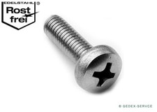 M4 Linsenkopfschrauben DIN 7985 von M4x4 bis M4x100 EDELSTAHL A2 A2V  Kreuz PH