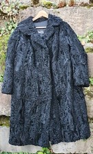 Persianer Mantel schwarz Gr. 40/42 echter Pelz aus Nachlass